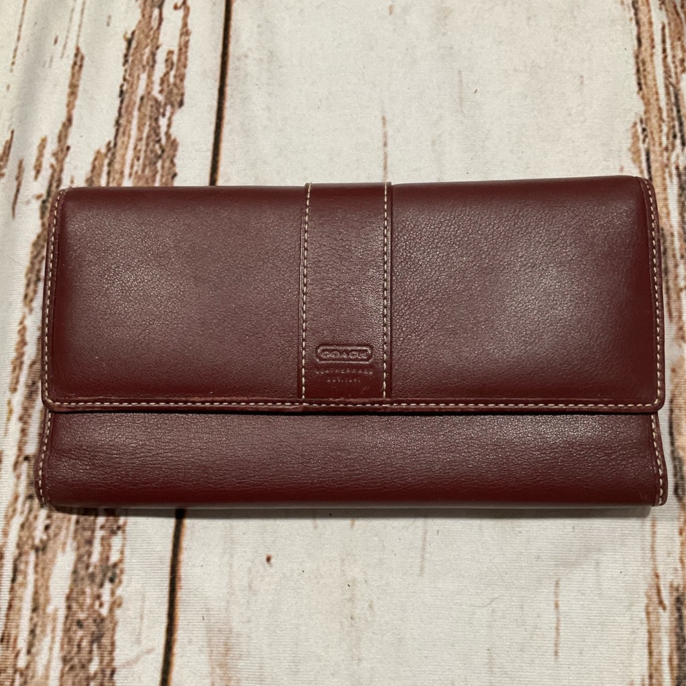 COACH HAMILTON TRI FOLD LEATHER WALLET